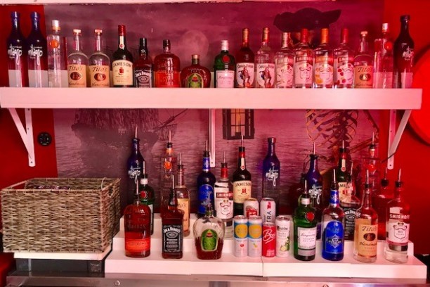 a bottle of wine on a table