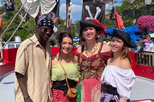 a group of people posing for the camera