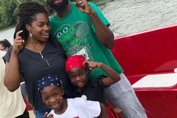 a group of people posing for the camera