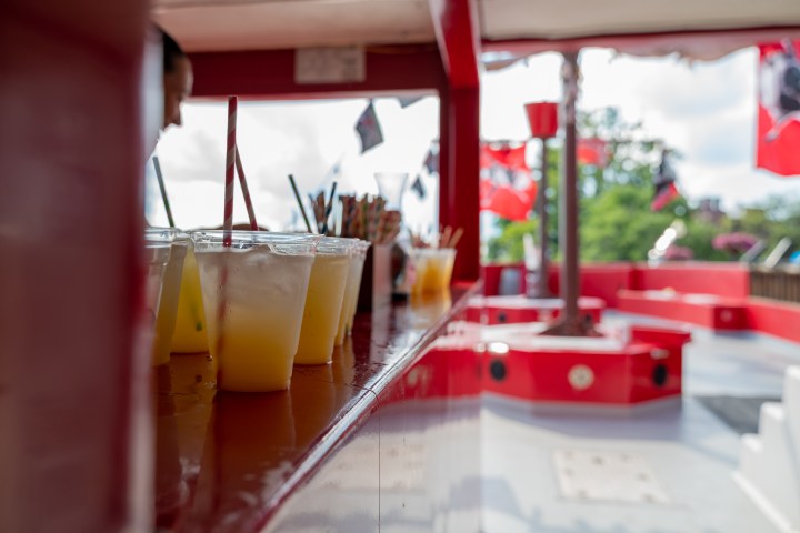 a glass of orange juice