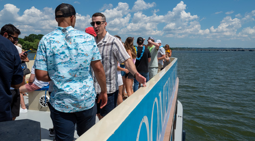People On Open Air Rooftop Cruise