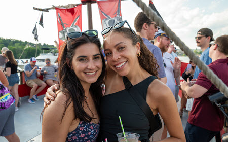 Office Staff Enjoying Pirate Cruise Ship